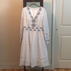 Boden embroidered flossie midi dress